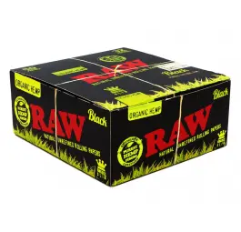 BOX - 50 x Bibułki RAW Black Organic King Size Slim