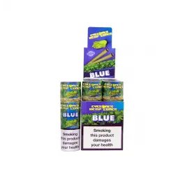 BOX - 12 x Blunty Cyclones Hemp Double Wraps Blue - 2 sztuki