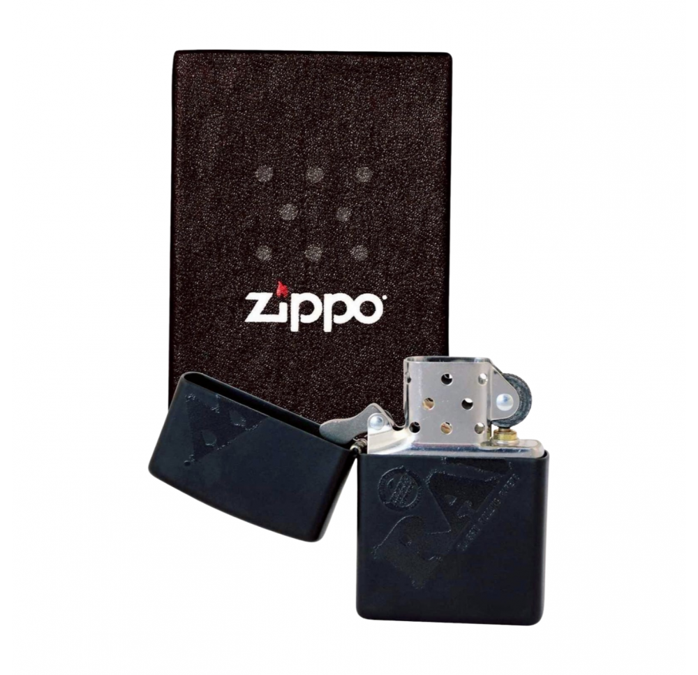 Zapalniczka Benzynowa Zippo RAW Black czarne logo