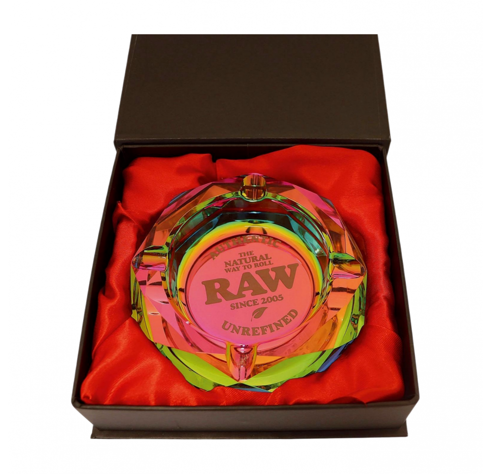 Szklana Popielniczka RAW Rainbow Glass Ashtray