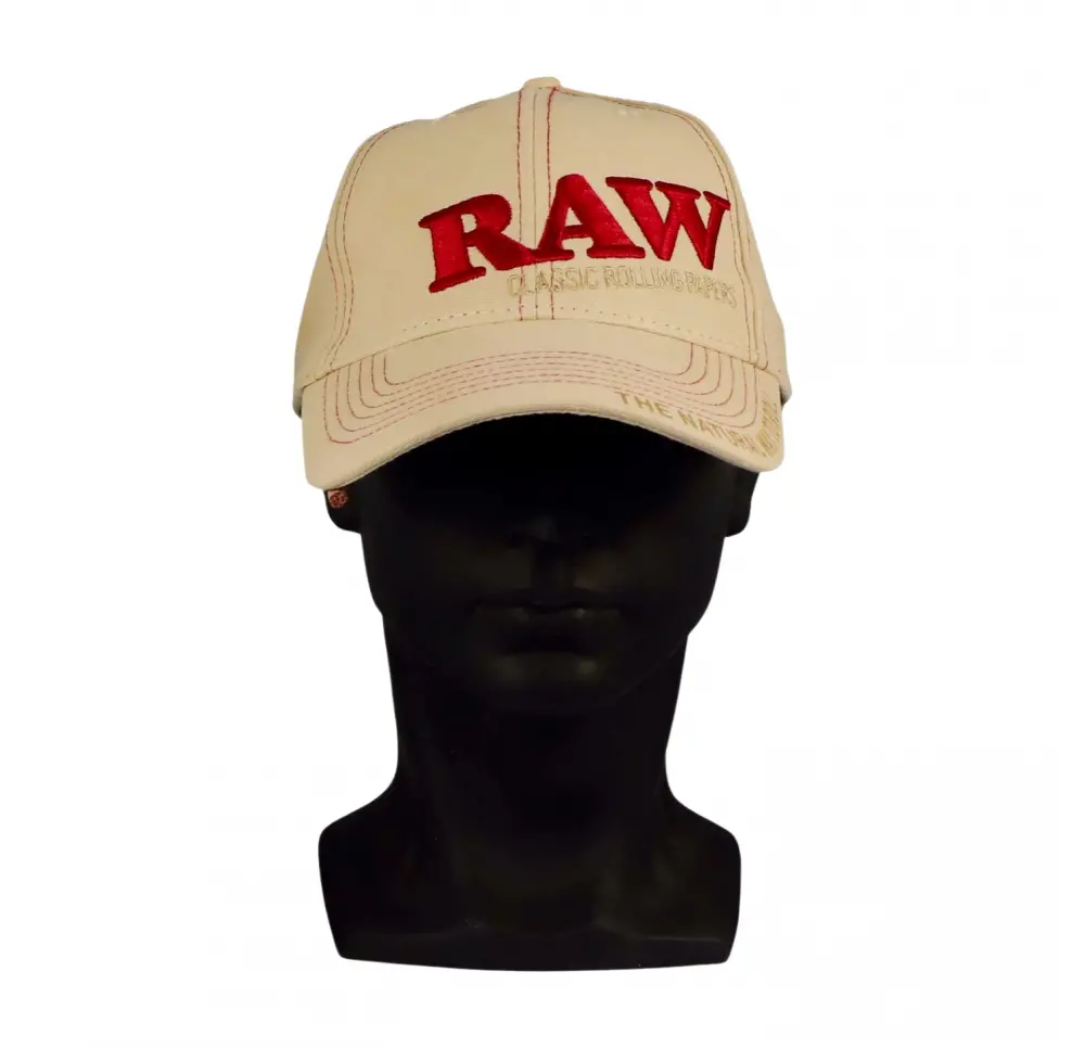 Czapka z Daszkiem RAW Beżowa + Drewniany Ubijak