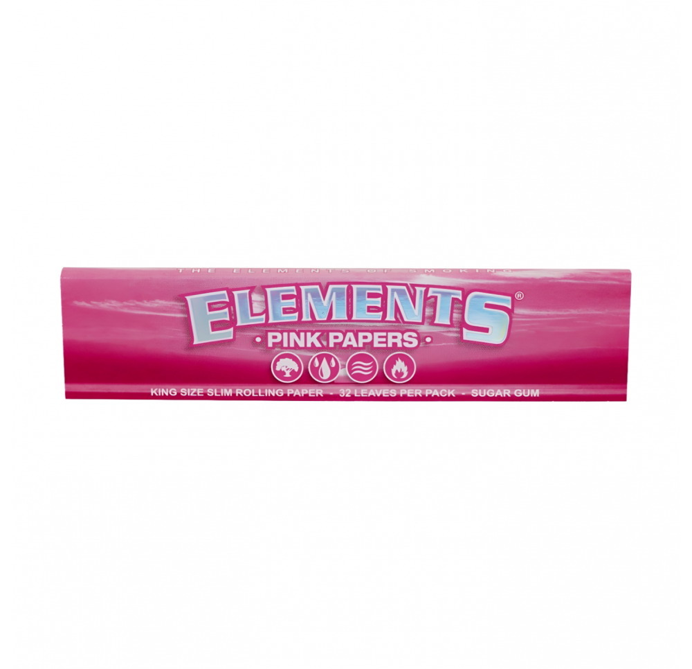 Bibułki Elements PINK King Size Slim