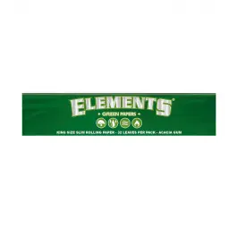 Bibułki Elements GREEN King Size Slim