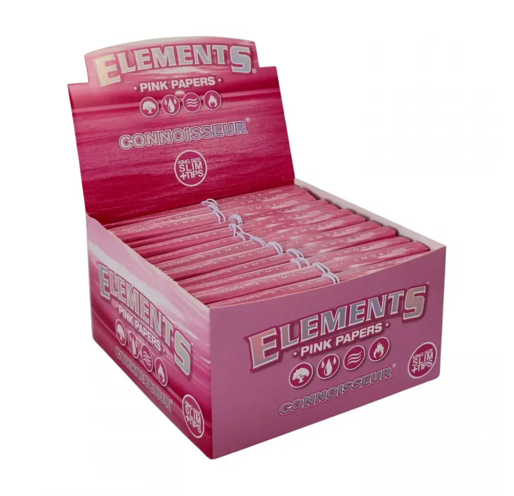 Bibułki Elements Conn PINK King Size Slim+Filterki