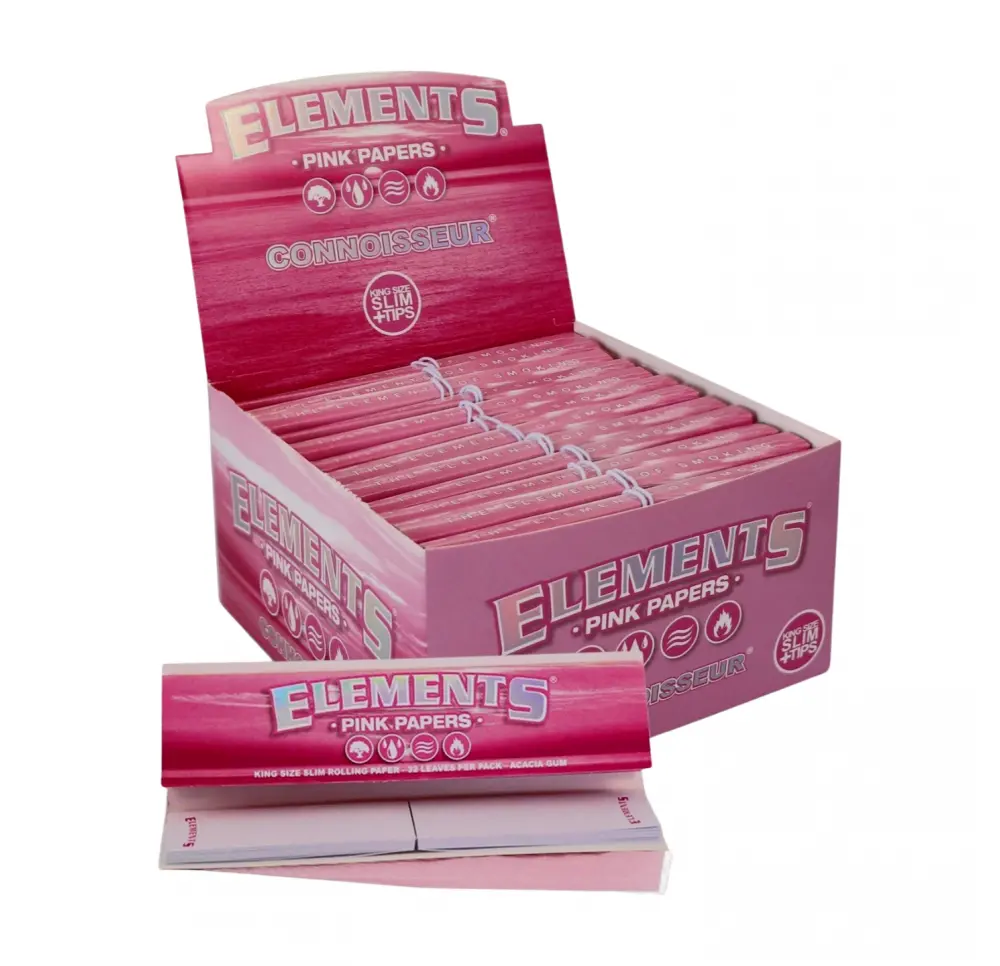 Bibułki Elements Conn PINK King Size Slim+Filterki