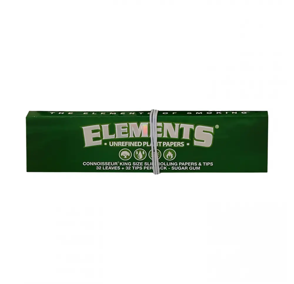 Bibułki Elements Conn GREEN King Size Slim+Filterki