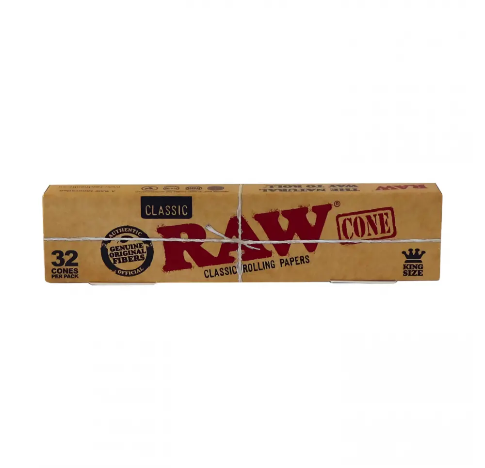 Stożki skręcone bibułki RAW King Size z filtrami 32szt