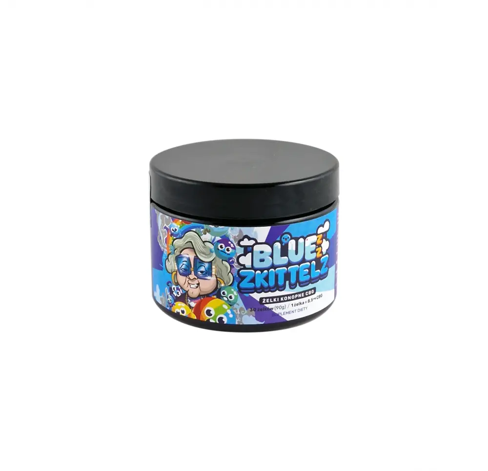 Żelki konopne Babcia Marysia - Blue Zkittelz CBG 250mg/90g