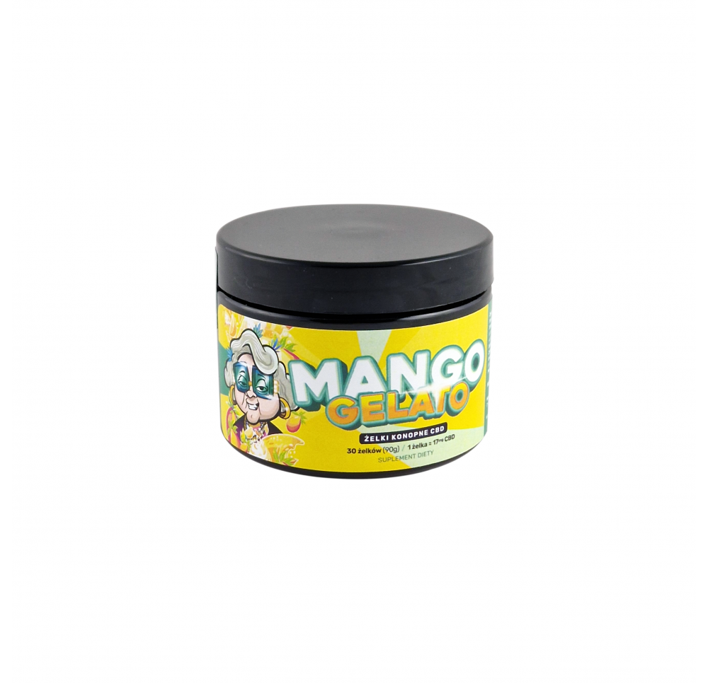 Żelki konopne Babcia Marysia - Mango Gelato CBD 500mg/90g