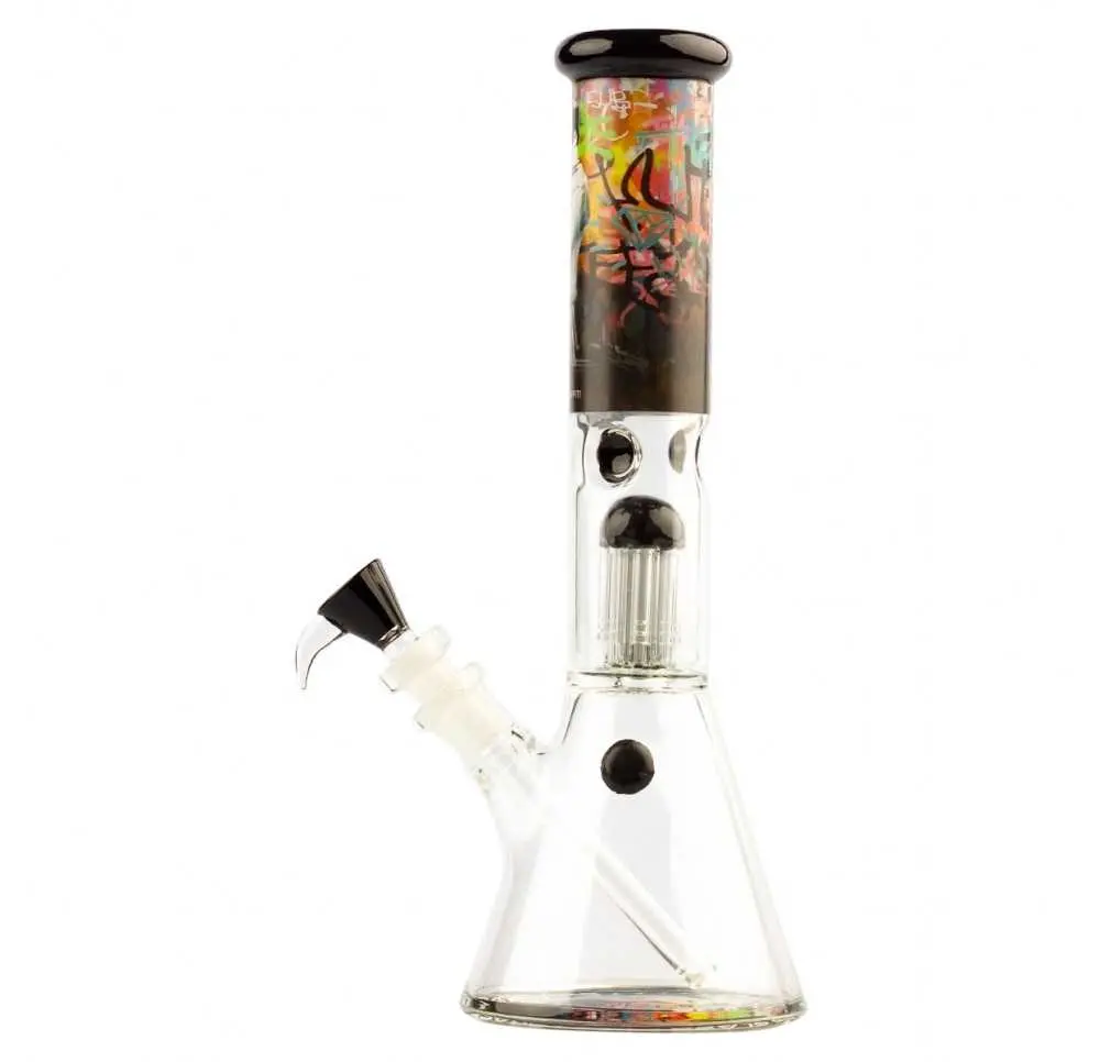 Bongo Szklane G-Rollz 'Church of Graffiti" - Black Beaker 34 cm
