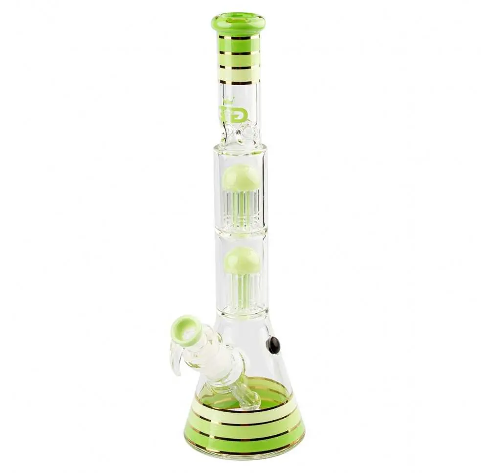 Bongo Szklane Grace Glass Golden Line Filtracja Zielone 46 cm 29,2 mm