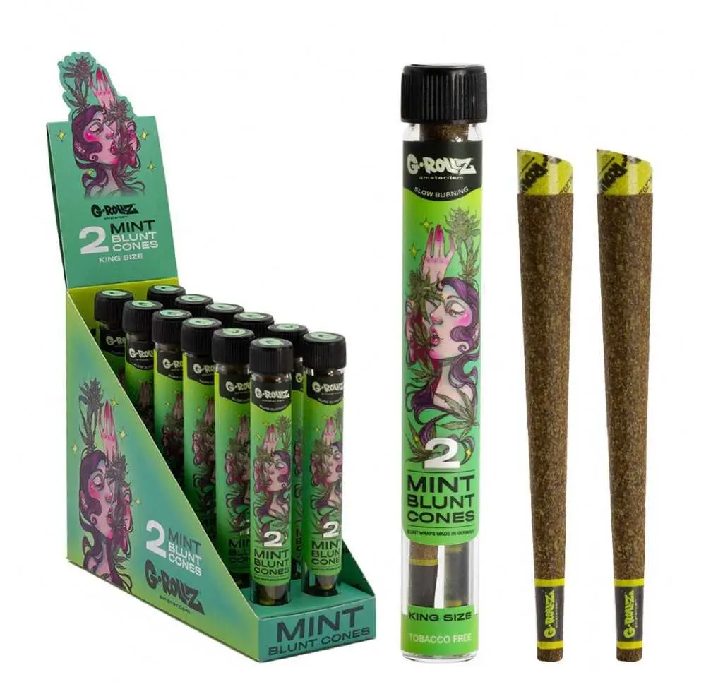 Wrapy Konopne G-Rollz Miętowe - 2 szt.