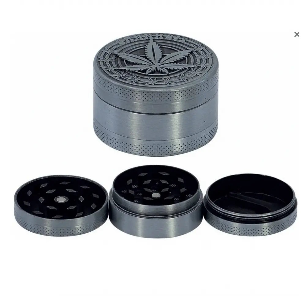 Młynek metalowy Cannabis 3-część 4 cm