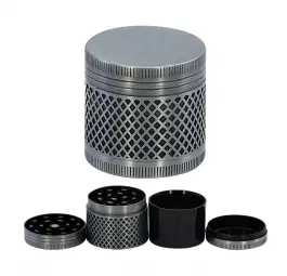 Młynek metalowy Silver Crate 4-część 4cm