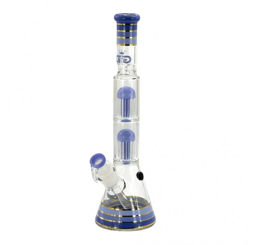 Bongo Grace Glass Golden Line Filtracja Niebieskie 40cm 29,2/18,8 mm