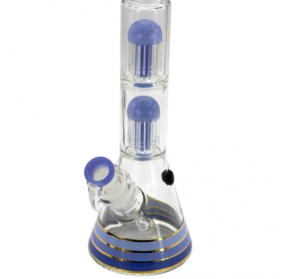 Bongo Grace Glass Golden Line Filtracja Niebieskie 40cm 29,2/18,8 mm