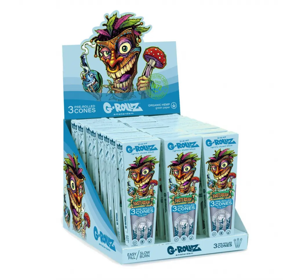 Wrapy Konopne G-Rollz Tiki KS Blue 3szt
