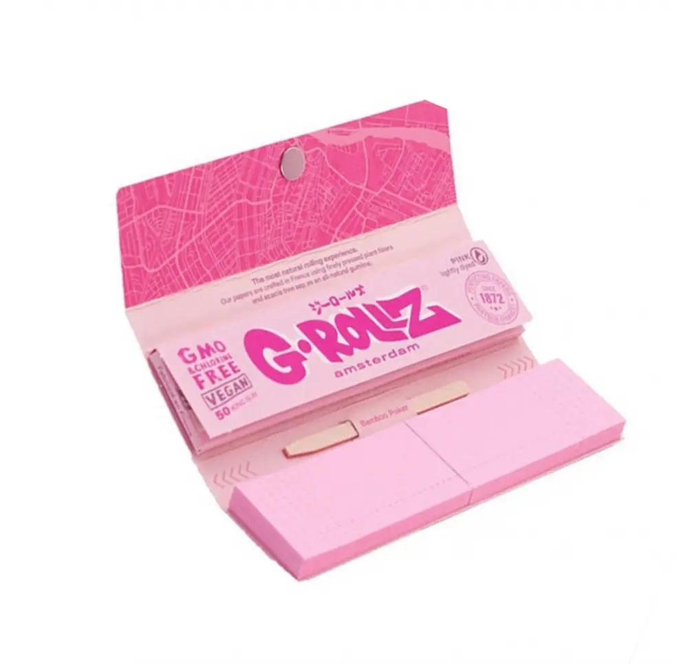 Bibułki G-Rollz Cheech&Chong Lowrider Pink + Tips KS Slim