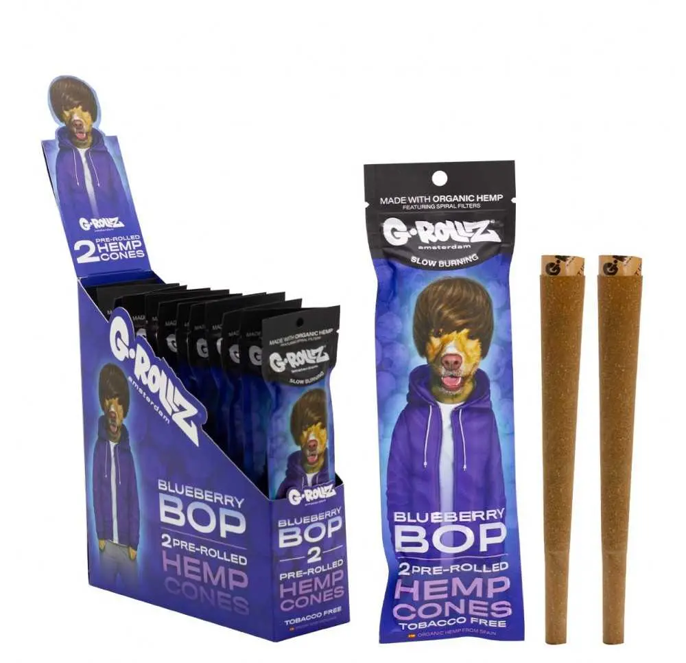 Wrapy Skręcone Konopne G-Rollz Blueberry Pop - 2 szt.