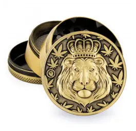 Młynek metalowy Fire Flow Gold Lion 4-część 5cm