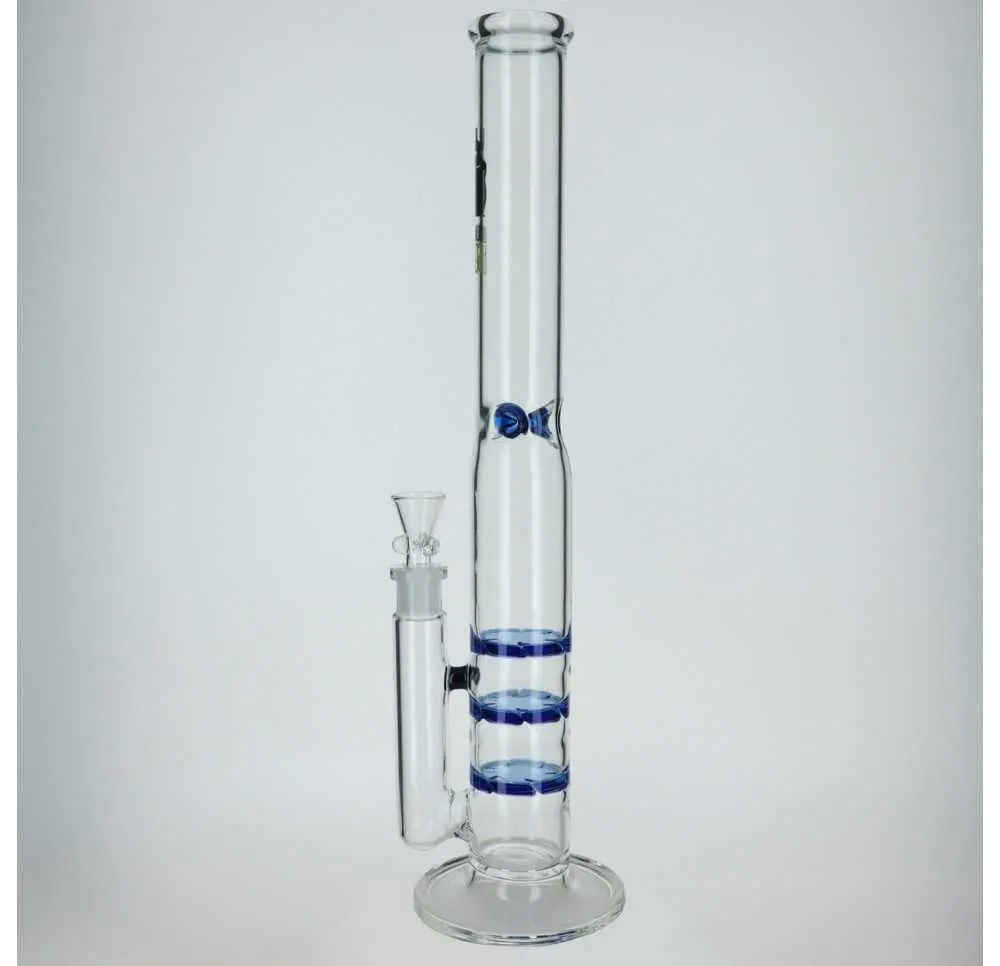 Unikatowe Bongo Potrójny Wir - Niebieski / 53 cm / 5 mm