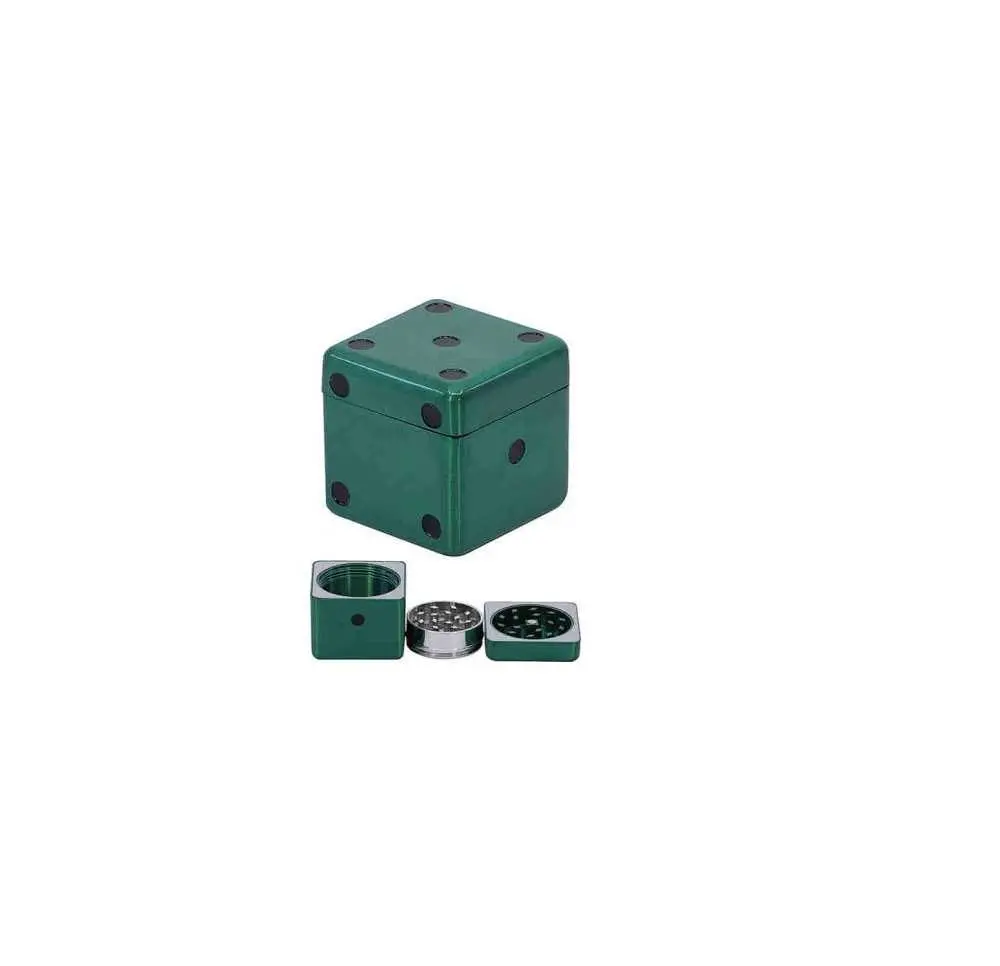 Młynek metalowy GREEN DICE 3-częściowy 4 cm