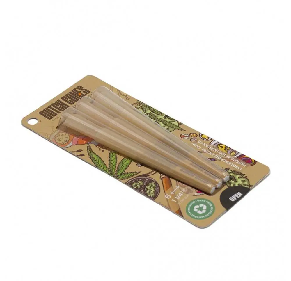 Bibułki skręcone Dutch Cones 1 1/4 Natural 6 szt.