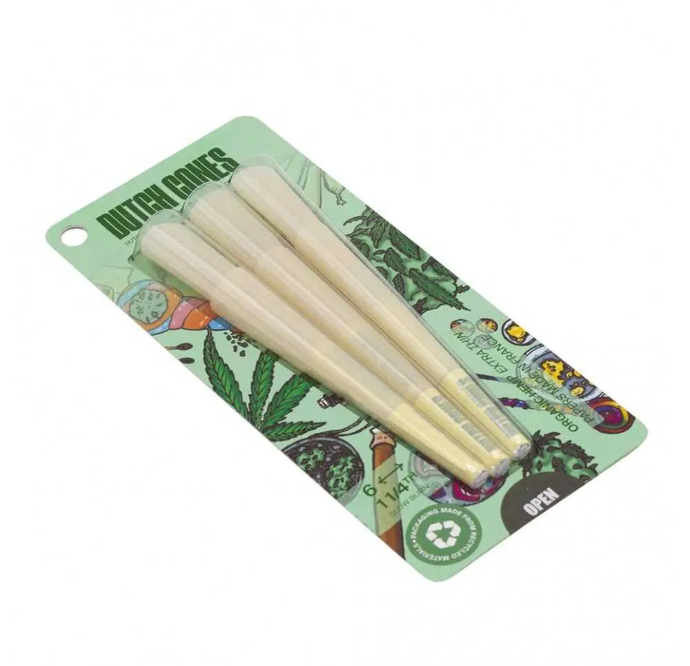 Bibułki skręcone Dutch Cones 1 1/4 Organic Hemp 6 szt.