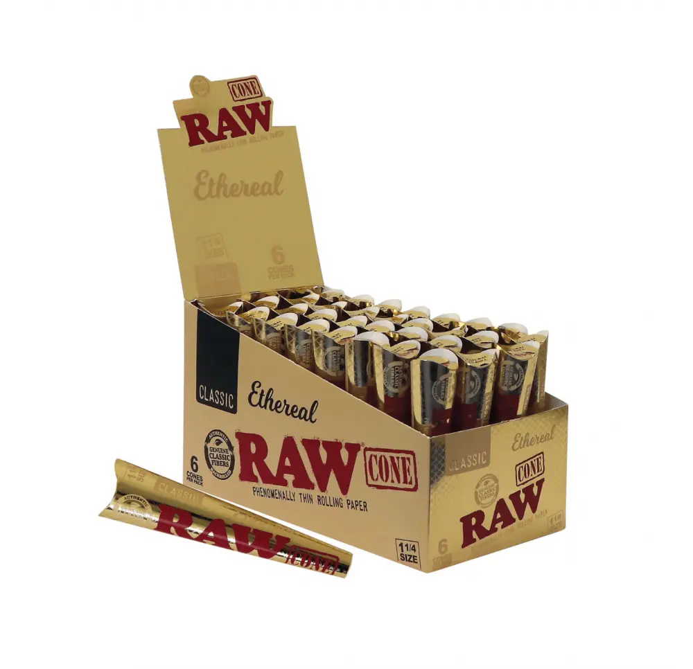 Skręcone bibułki stożki RAW Ethereal Cone 6 szt.