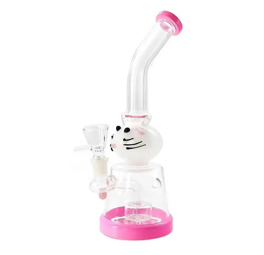 Bongo szklane z filtracją Pink Cat 26 cm 14,5 mm