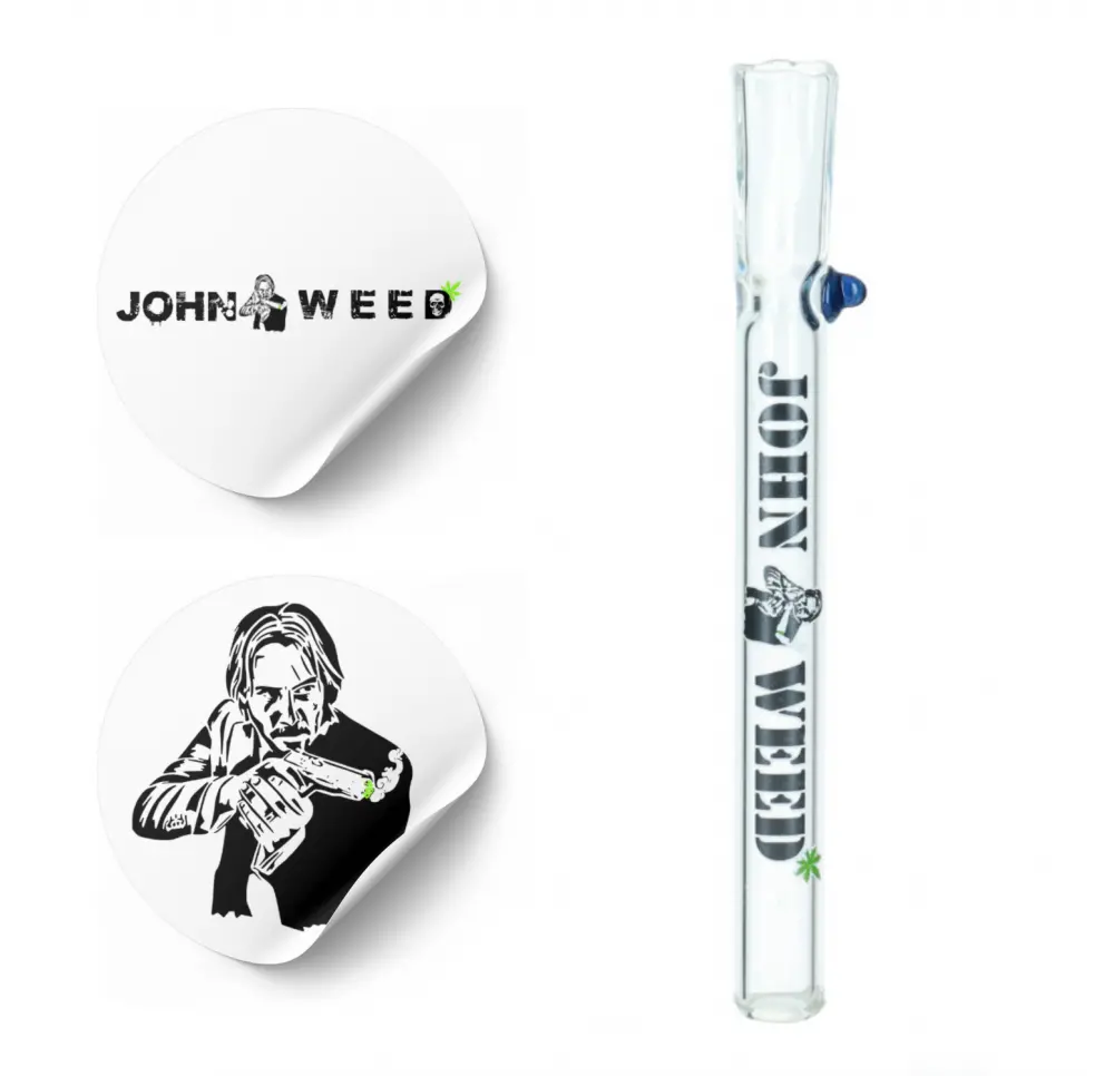 Lufka szklana z grafiką JOHN WEED - 11 cm