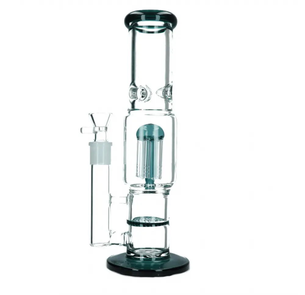 Bongo Szklane Shadow Weed 31 cm / 5 mm - Zielone MIX