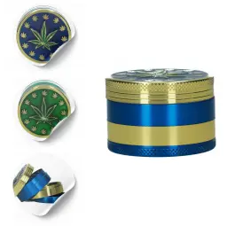 Młynek metalowy Listeczek 4 części 52 mm MIX kolor