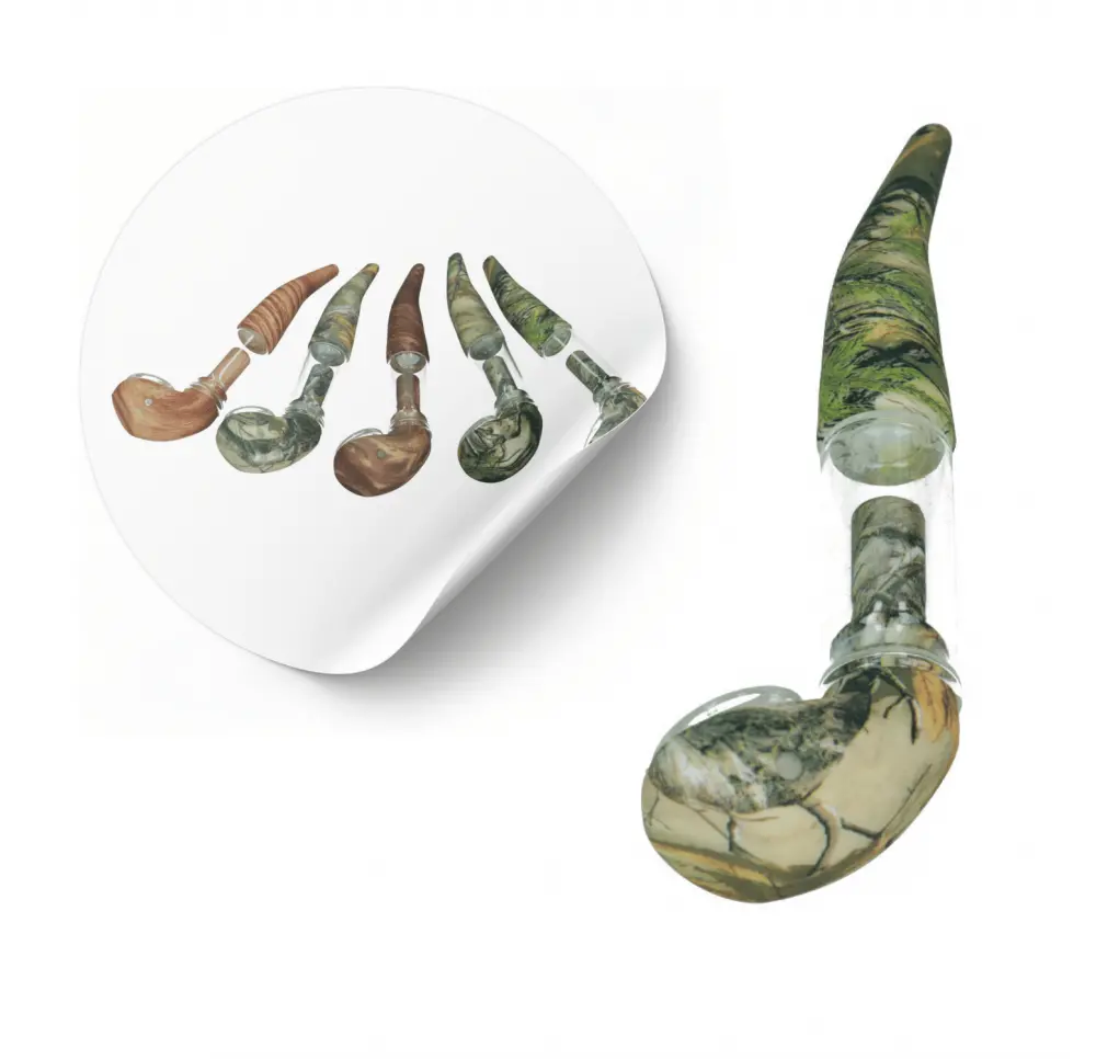 Mini fajka wodna silikonowo-szklana Sudan 15 cm MIX kolor