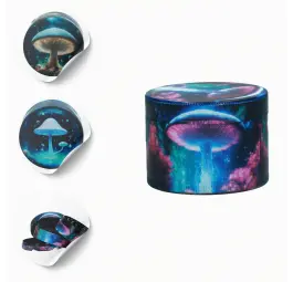 Młynek metalowy Mushroom 4 części 50 mm MIX wzorów
