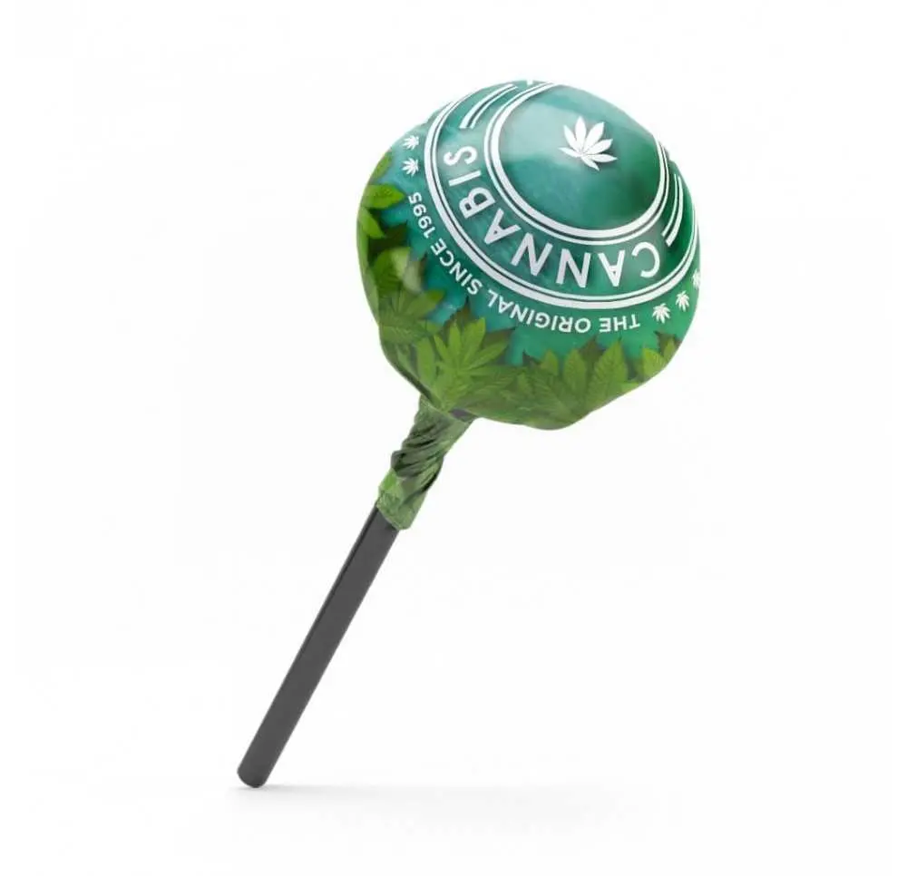Pudełko 10 lizaków konopnych - Watermelon Kush