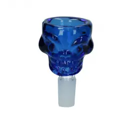 Cybuch szklany Skull 14,5 mm niebieski