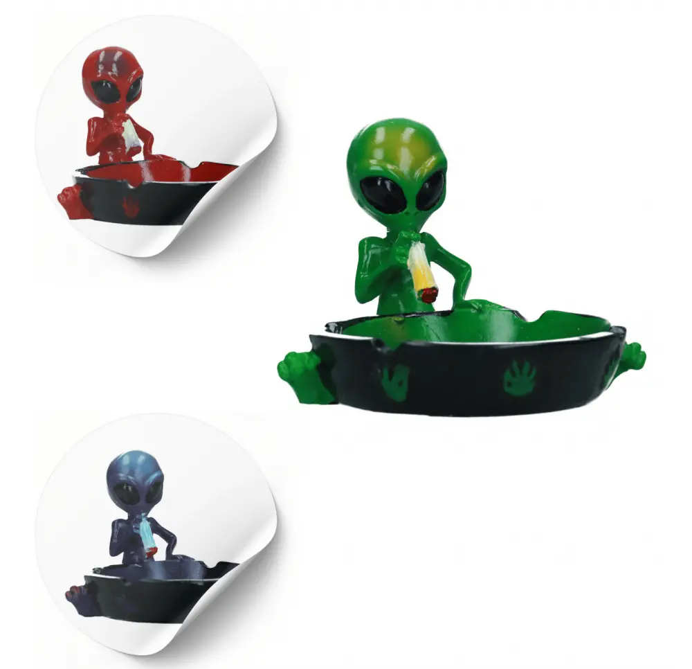 Popielniczka z żywicy epoksydowej Alien 12x9 cm MIX kolor