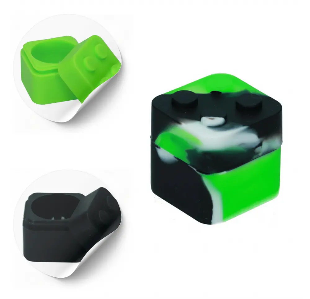 Pojemnik schowek silikonowy Klocek 3x3 cm MIX kolor