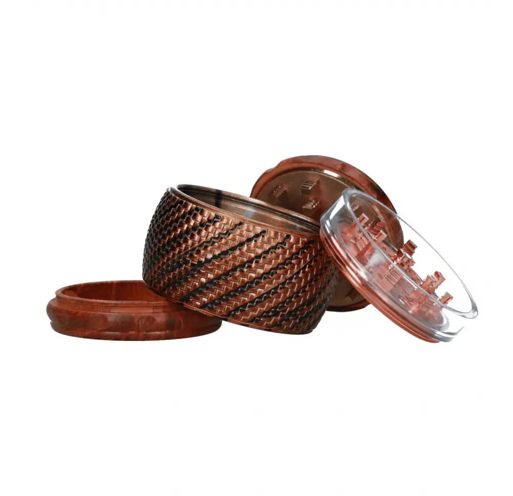 Młynek metalowo-akrylowy Rwanda 4 części 65 mm