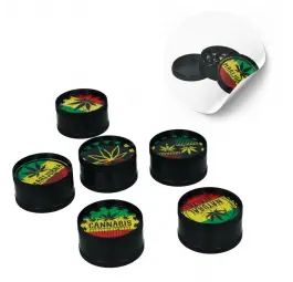 Młynek metalowy Cannabis 3 części 52 mm MIX wzorów