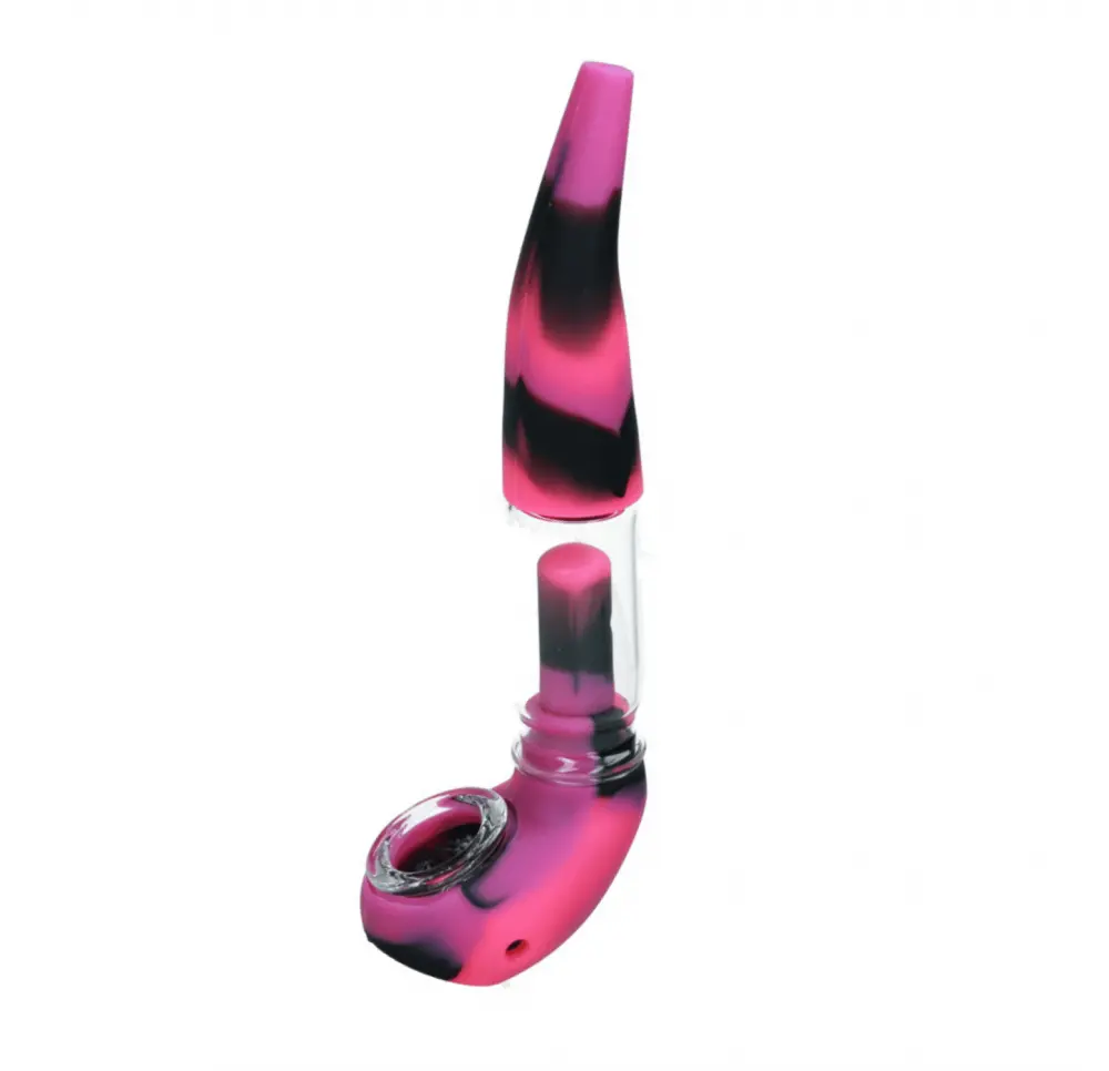 Mini fajka wodna silikonowo-szklana Neon 15 cm MIX kolor