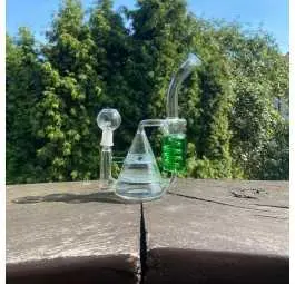 Bongo szklane Thug Life Bermuda Green 21cm  do DAB/WAX - OUTLET - bongo + gwóźdź + komin