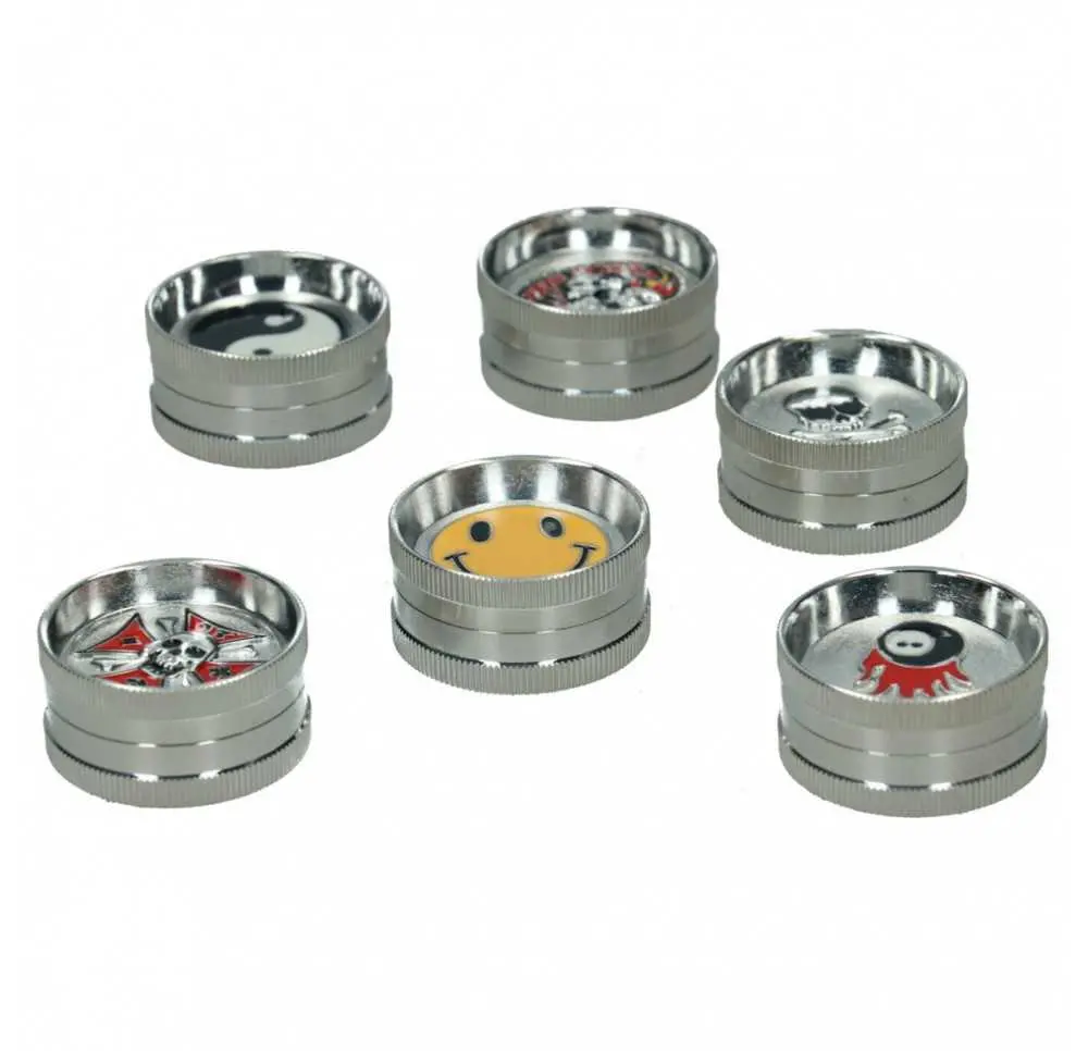 Młynek metalowy Maxi 2 części 40 mm MIX wzorów