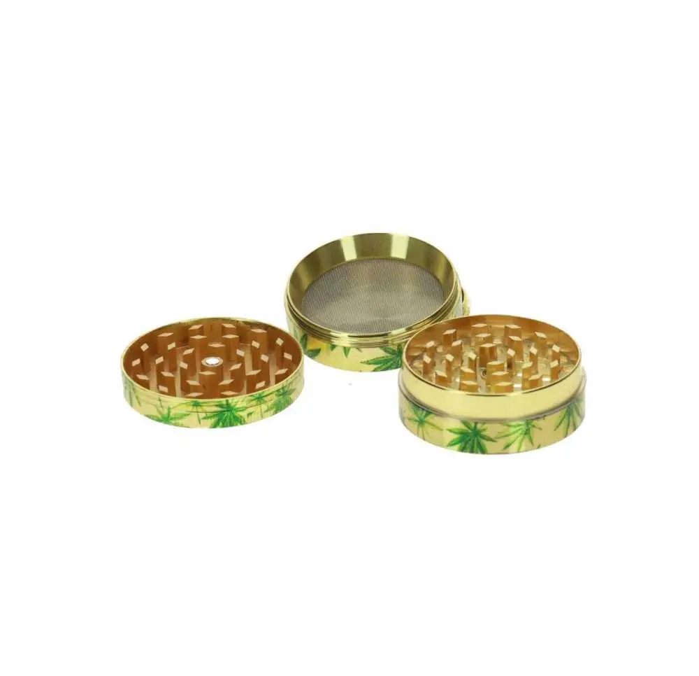 Młynek metalowy Golden Leaf 4 części 50 mm