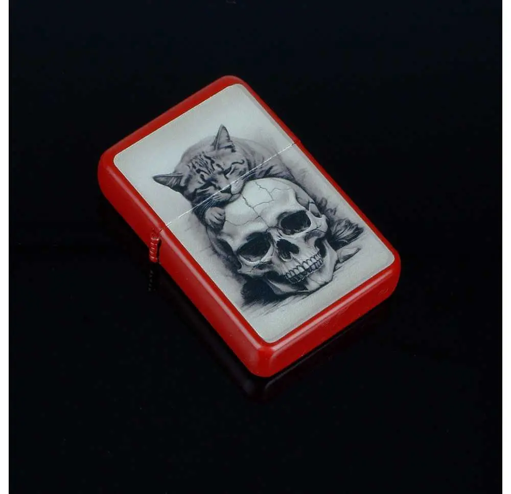 Zapalniczka benzynowa Tasman Czaszka z Kotem