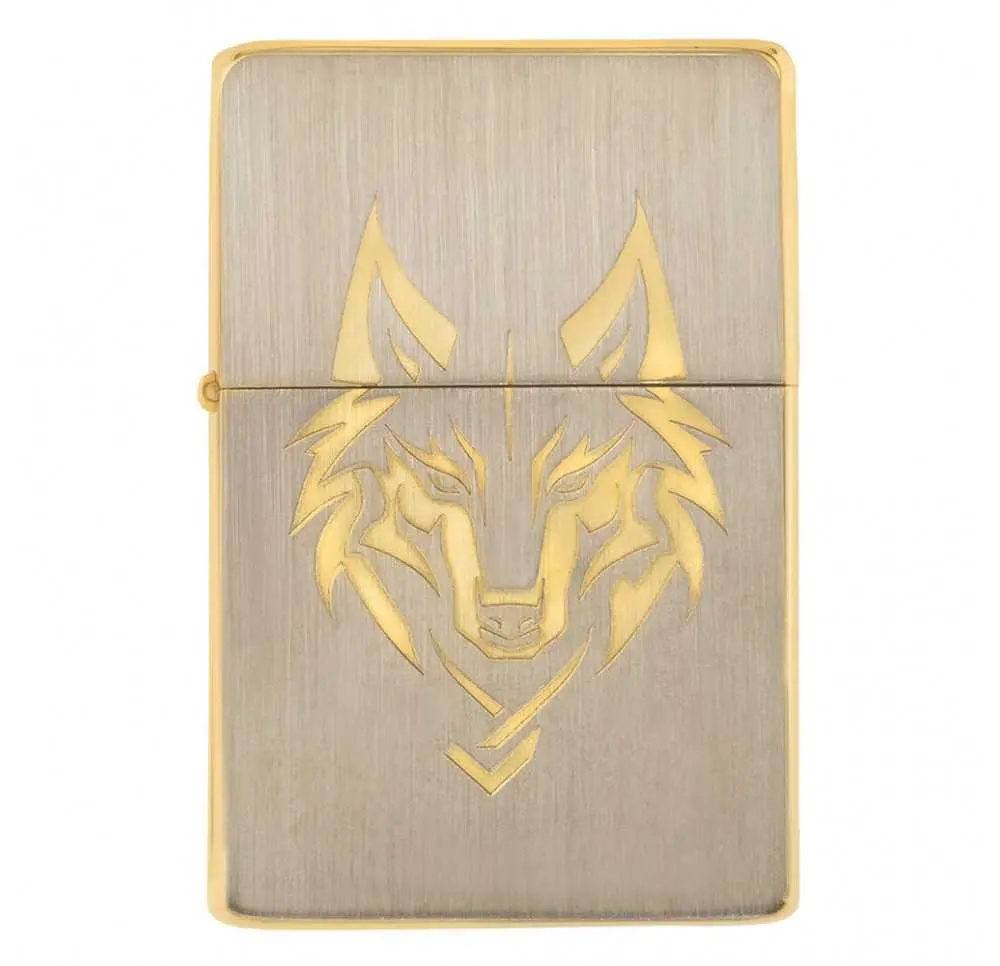 Zapalniczka benzynowa Tasman BRASS Wilk