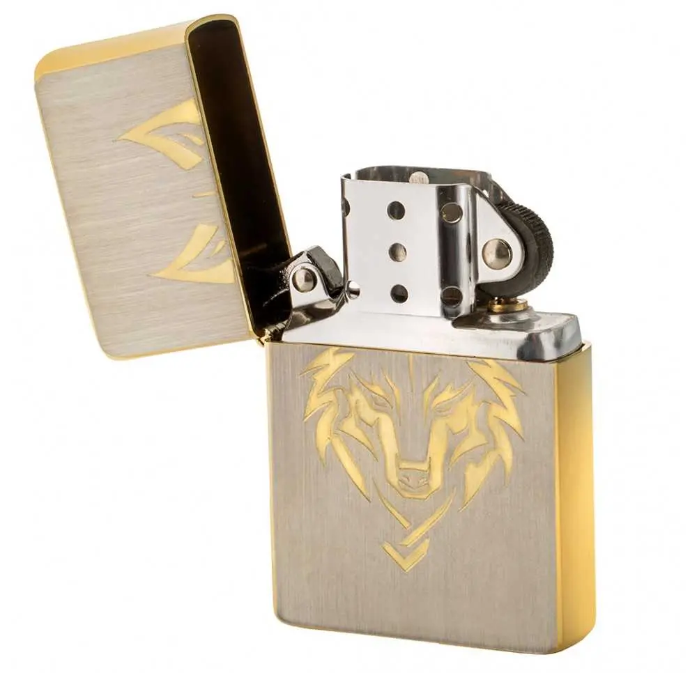 Zapalniczka benzynowa Tasman BRASS Wilk