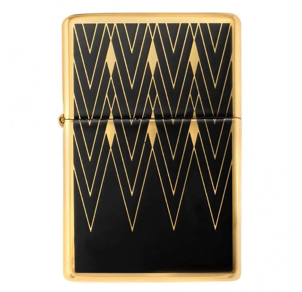 Zapalniczka benzynowa Tasman BRASS Art Deco