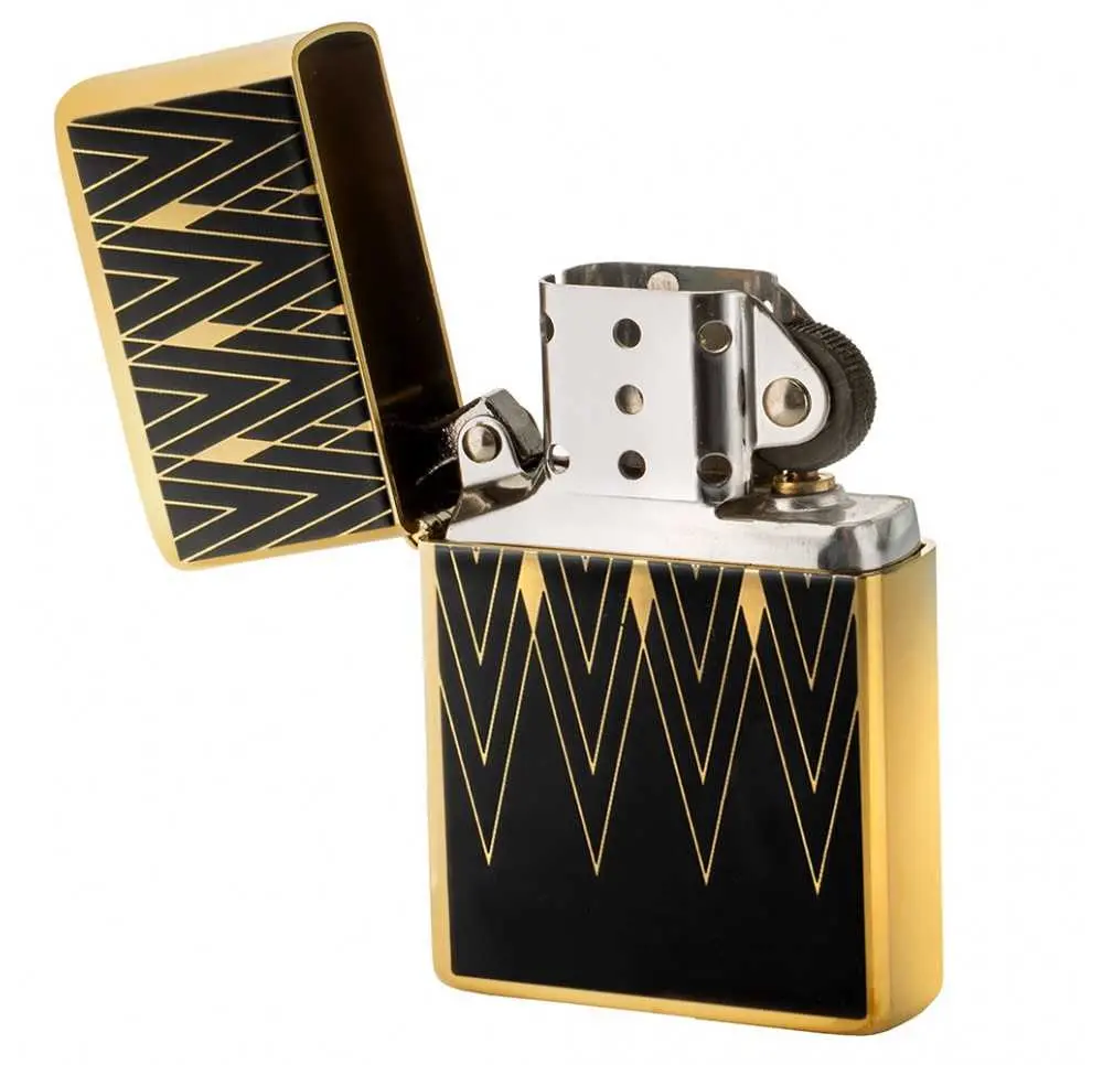 Zapalniczka benzynowa Tasman BRASS Art Deco